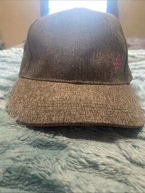 Fab Fit Fun Heather Gray Women's Baseball Cap with FFF, and Pink Accents Sz OS
